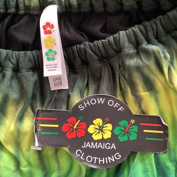 Show Off Jamaica Clothing Women's Vacation Dress One Size Colorful Cold Shoulder - Picture 9 of 10